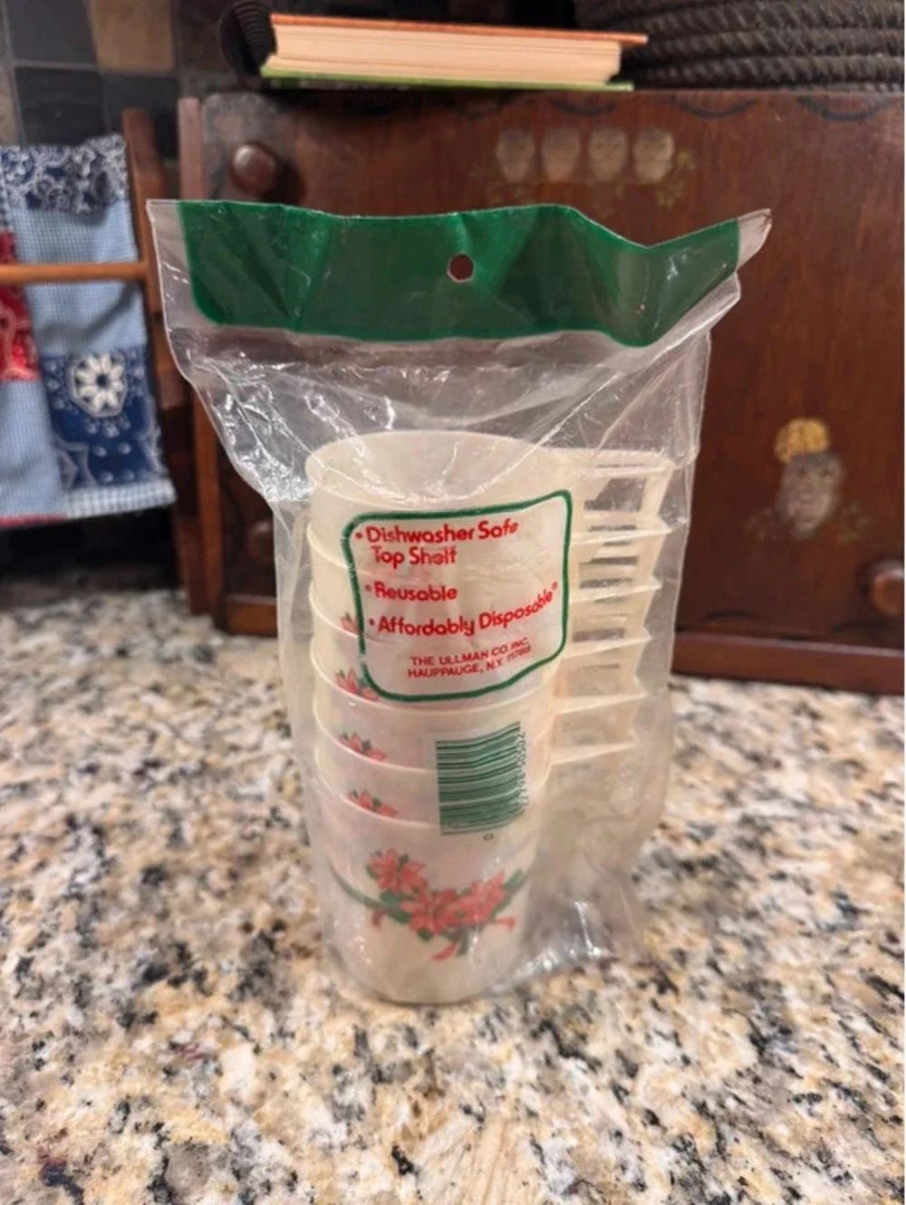 Unopened disposable vintage Christmas mugs